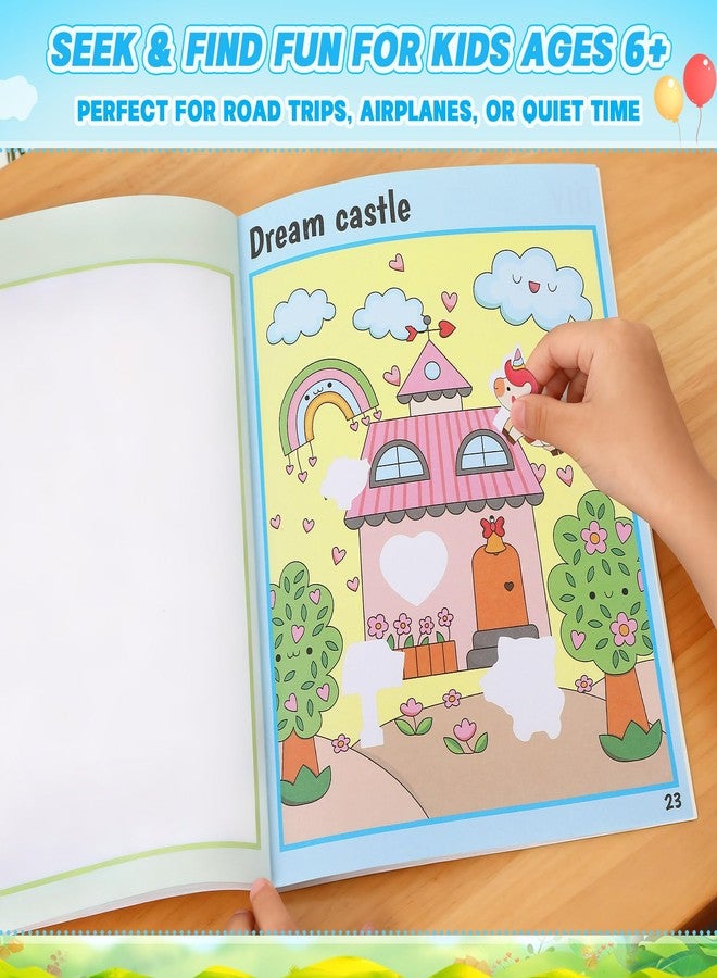 JULEASEL Seek and Find Sticker Fun for Little Ones - Hidden Object Activity Book with Cute Animal Camping Theme, Learning and Fine Motor Skill Games - Image 4
